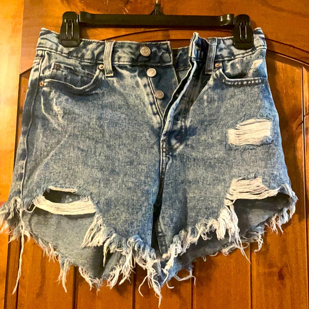 High waisted cutoff jean shorts 80’s